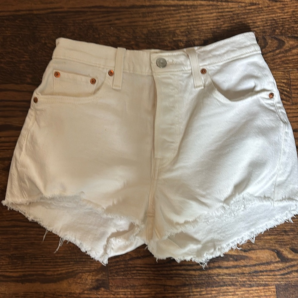 Levi’s 501 White Denim Women's Shorts